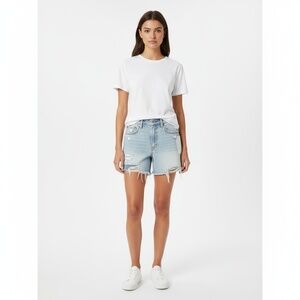 American Eagle 90s Highest Rise Boyfriend Patchwork Rainbow Denim distressed